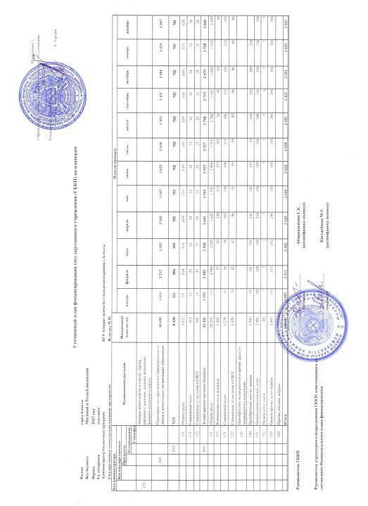 Уточненный план финансирования на 2017 год.