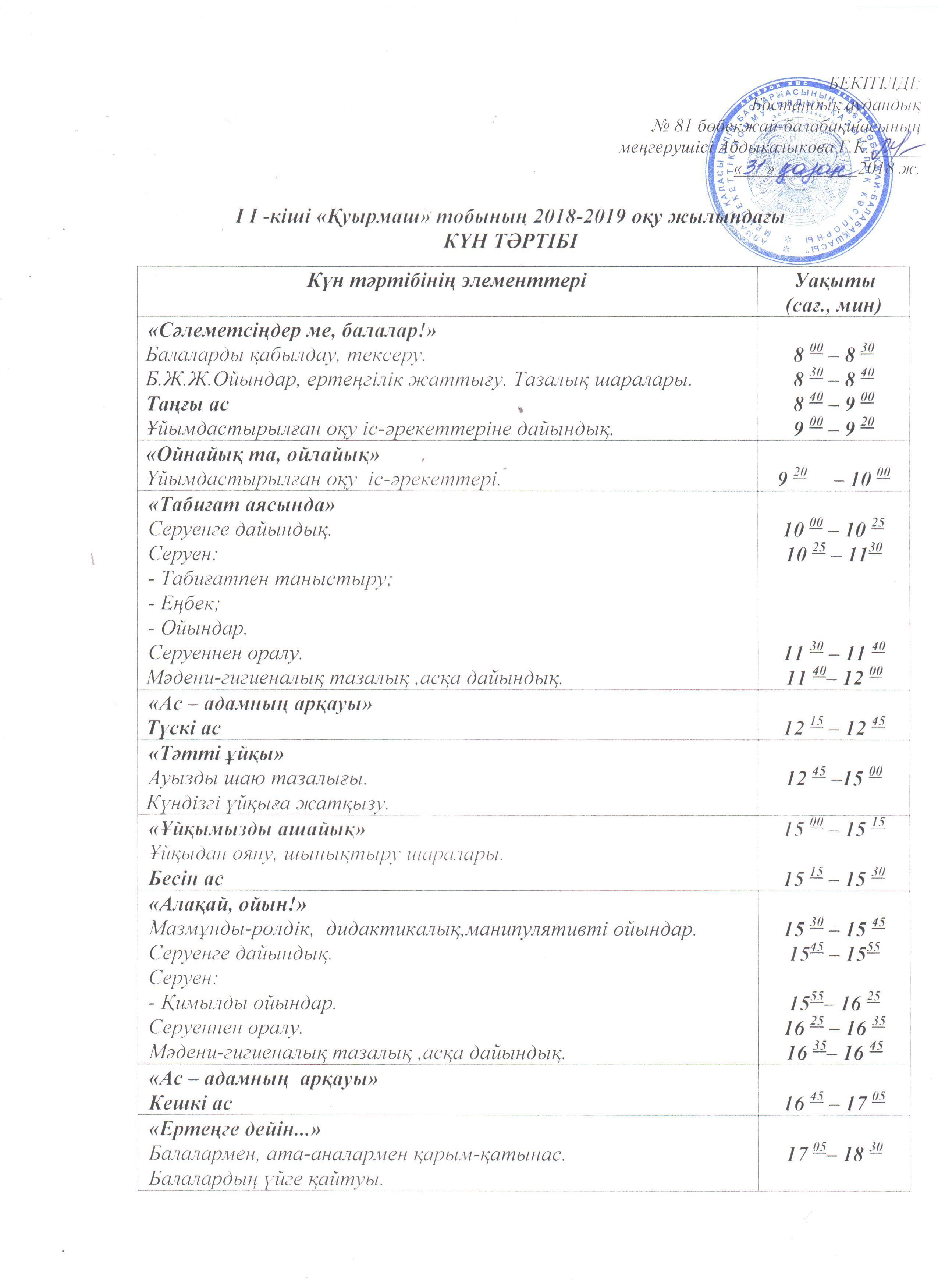 Күн тәртібі